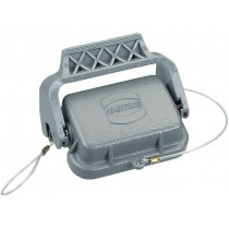 09300065423; Protection cover; Han; size 6B; with latch; metal; Pitch: 44x27mm; HARTING