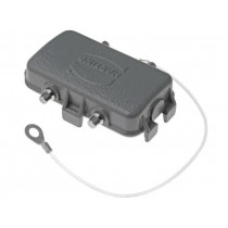 09300105425; Protection cover; Han; size 10B; for double latch; metal; HARTING