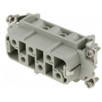 09310062701; Connector: rectangular; female; Han HsB; PIN: 6; 6+PE; size 16B; HARTING