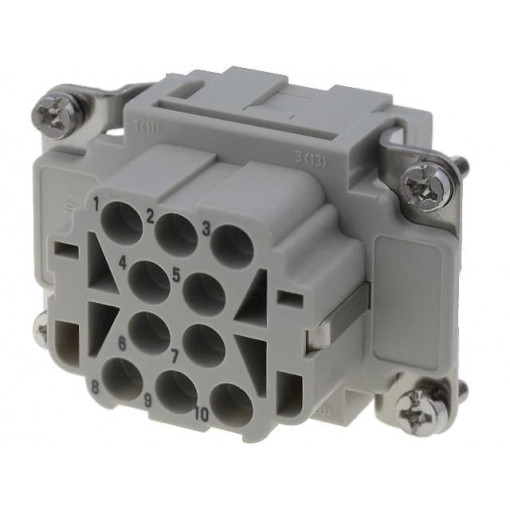 09320103101; Connector: rectangular; female; Han EE; PIN: 10; 10+PE; size 6B; HARTING