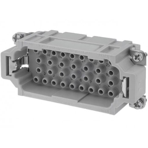 09320323001; Connector: rectangular; male; Han EE; PIN: 32; 32+PE; size 16B; 16A; HARTING