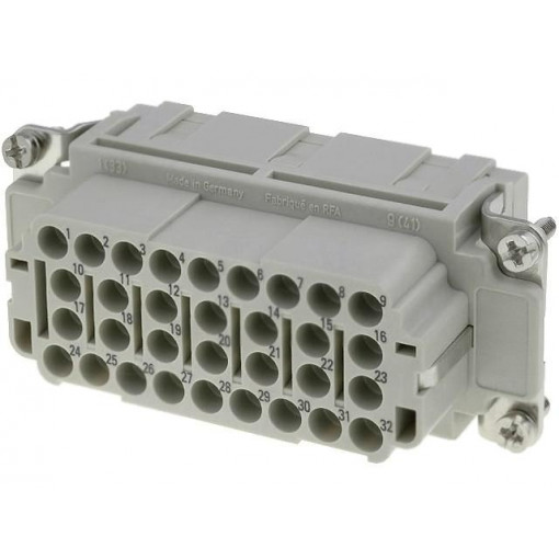 09320323101; Connector: rectangular; female; Han EE; PIN: 32; 32+PE; size 16B; HARTING