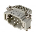 09330062601; Connector: rectangular; male; Han E; PIN: 6; 6+PE; size 6B; 16A; 500V; HARTING