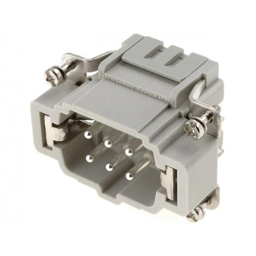 09330062616; Connector: rectangular; male; Han ES; PIN: 6; 6+PE; size 6B; 16A; HARTING