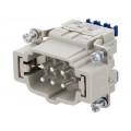 09330062648; Connector: rectangular; male; Han ES Press; PIN: 6; 6+PE; size 6B; HARTING