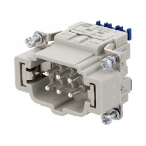 09330062648; Connector: rectangular; male; Han ES Press; PIN: 6; 6+PE; size 6B; HARTING