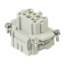 09330062702; Connector: rectangular; female; Han E; PIN: 6; 6+PE; size 6B; 16A; HARTING