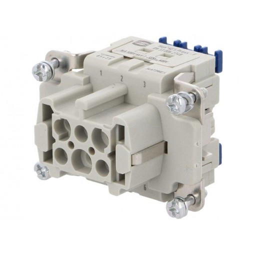 09330062748; Connector: rectangular; female; Han ES Press; PIN: 6; 6+PE; size 6B; HARTING