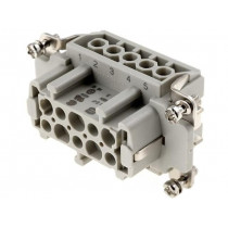 09330102701; Connector: rectangular; female; Han E; PIN: 10; 10+PE; size 10B; HARTING