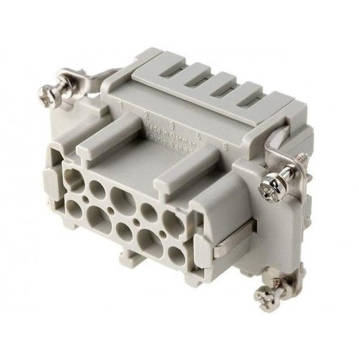 09330102716; Connector: rectangular; female; Han ES; PIN: 10; 10+PE; size 10B; HARTING