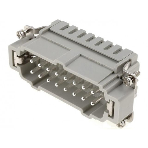 09330162616; Connector: rectangular; male; Han ES; PIN: 16; 16+PE; size 16B; 16A; HARTING