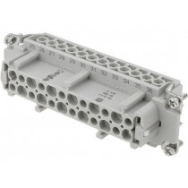 09330242711; Connector: rectangular; female; Han E; PIN: 24; 24+PE; 16A; 500V; HARTING