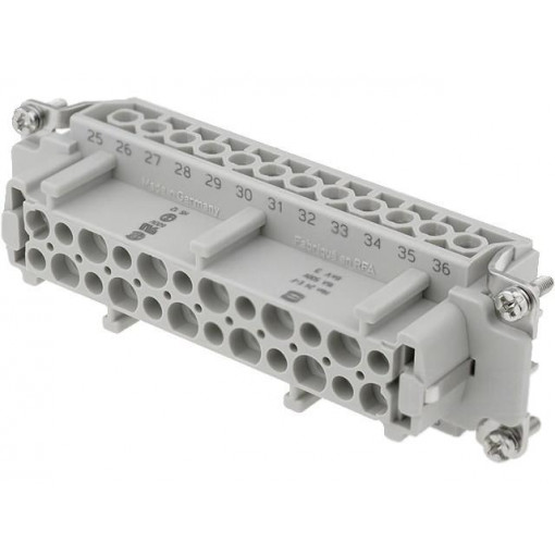 09330242711; Connector: rectangular; female; Han E; PIN: 24; 24+PE; 16A; 500V; HARTING