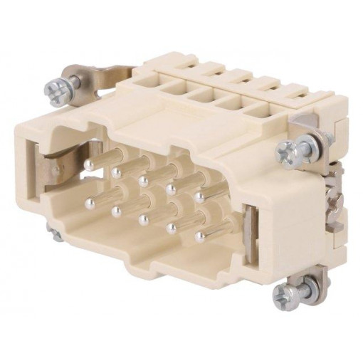 09338102603; Connector: rectangular; male; Han E High Temp; PIN: 10; size 10B; HARTING