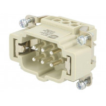 09360062601; Connector: rectangular; male; Han Ex; PIN: 6; 6+PE; size 6B; 16A; 90V; HARTING