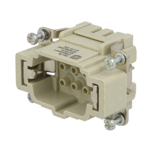 09360062602; Connector: rectangular; male; Han Ex; PIN: 6; 6+PE; size 6B; crimped; HARTING