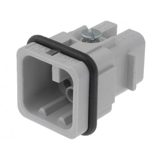 09360083001; Connector: rectangular; male; Han Q; PIN: 8; size 3A; w/o contacts; HARTING