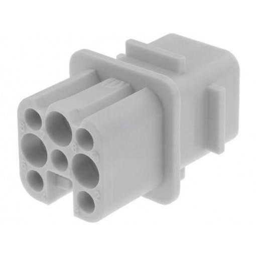09360083101; Connector: rectangular; female; Han Q; PIN: 8; size 3A; crimped; 50V; HARTING