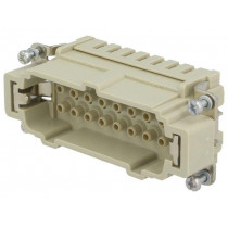 09360162602; Connector: rectangular; male; Han Ex; PIN: 16; 16+PE; size 16B; 16A; HARTING