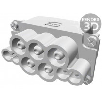 09380082601; Connector: rectangular; male; Han Com; PIN: 8(4+4); size 10B; HARTING