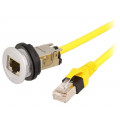 09454521513; RJ45 socket; 22mm; har-port; -25÷70°C; Ø22.3mm; IP20; Len: 3m; HARTING