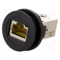 09454521561; RJ45 socket; 22mm; har-port; -25÷70°C; Ø22.3mm; IP20; Colour: black; HARTING