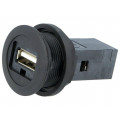 09454521903; USB socket; 22mm; har-port; -25÷70°C; Ø22.3mm; IP20; Colour: black; HARTING
