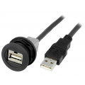 09454521960; USB socket; 22mm; har-port; -25÷70°C; Ø22.3mm; IP20; Colour: black; HARTING