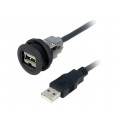 09454521962; USB socket; 22mm; har-port; -25÷70°C; Ø22.3mm; IP20; Colour: black; HARTING