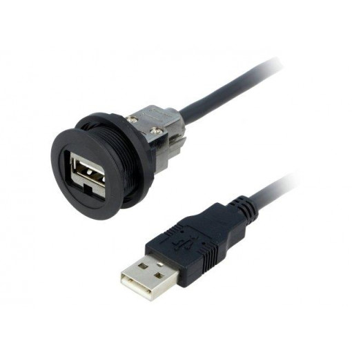 09454521962; USB socket; 22mm; har-port; -25÷70°C; Ø22.3mm; IP20; Colour: black; HARTING
