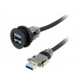 09454521974; USB socket; 22mm; har-port; -25÷70°C; Ø22.3mm; IP20; Colour: black; HARTING