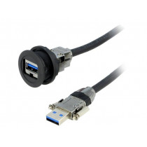09454521974; USB socket; 22mm; har-port; -25÷70°C; Ø22.3mm; IP20; Colour: black; HARTING