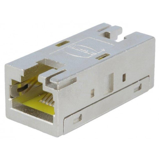 09455451560; Coupler; RJ45; PIN: 8; Cat: 6; shielded; Layout: 8p8c; for cable; HARTING