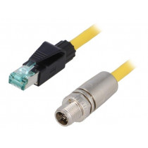09478411001; Connecting cable; 1m; Connection: M12 male straight / RJ45; HARTING 09478411001; Connecting cable; 1m; Connection: M12 male straight / RJ45; HARTING