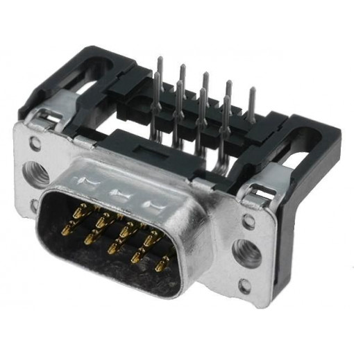 09651227801; D-Sub; PIN: 9; socket; male; angled 90°; THT; M3; HARTING