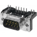09651627811; D-Sub; PIN: 9; socket; male; angled 90°; THT; M3; Type: PCB snap-in; HARTING 09651627811; D-Sub; PIN: 9; socket; male; angled 90°; THT; M3; Type: PCB snap-in; HARTING