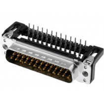 09653226802; D-Sub; PIN: 25; socket; male; angled 90°; THT; UNC4-40; HARTING