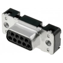 09661116502; D-Sub; PIN: 9; socket; female; straight; THT; UNC4-40; HARTING