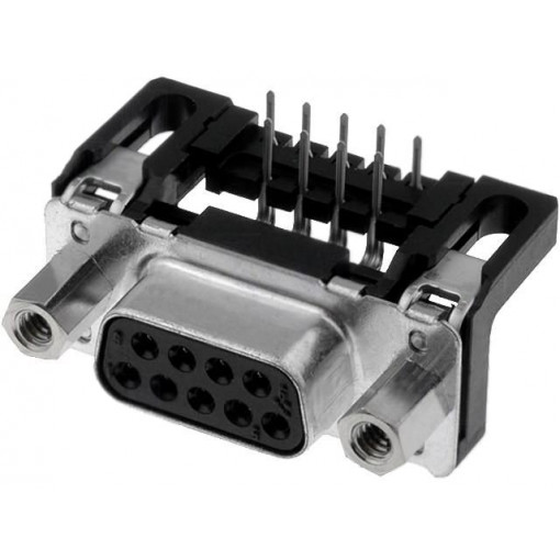 09661127603; D-Sub; PIN: 9; socket; female; angled 90°; THT; UNC4-40; HARTING
