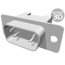 09661286700; D-Sub; PIN: 9; plug; male; for ribbon cable; IDC; 1.27mm; HARTING