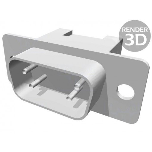 09661286700; D-Sub; PIN: 9; plug; male; for ribbon cable; IDC; 1.27mm; HARTING