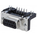 09661527611; D-Sub; PIN: 9; socket; female; angled 90°; THT; M3; Type: PCB snap-in; HARTING 09661527611; D-Sub; PIN: 9; socket; female; angled 90°; THT; M3; Type: PCB snap-in; HARTING
