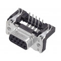 09661527612; D-Sub; PIN: 9; socket; female; angled 90°; THT; UNC4-40; HARTING 09661527612; D-Sub; PIN: 9; socket; female; angled 90°; THT; UNC4-40; HARTING