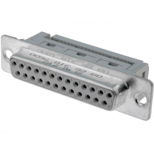 09663187500; D-Sub; PIN: 25; plug; female; for ribbon cable; IDC; 1.27mm; HARTING