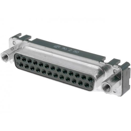 09663516513; D-Sub; PIN: 25; socket; female; straight; THT; UNC4-40; HARTING