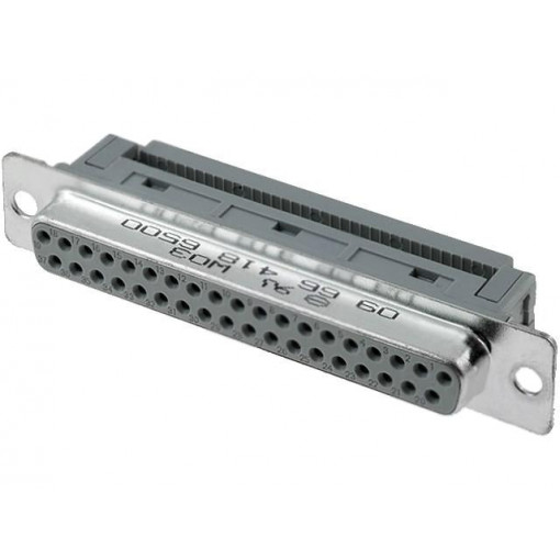 09664186500; D-Sub; PIN: 37; plug; female; for ribbon cable; IDC; 1.27mm; HARTING