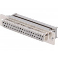 09664187500; D-Sub; PIN: 37; plug; female; for ribbon cable; IDC; 1.27mm; HARTING 09664187500; D-Sub; PIN: 37; plug; female; for ribbon cable; IDC; 1.27mm; HARTING