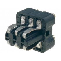 09700062813; Connector: rectangular; male; Han Staf; PIN: 6; size 3A; 10A; 50V; HARTING 09700062813; Connector: rectangular; male; Han Staf; PIN: 6; size 3A; 10A; 50V; HARTING
