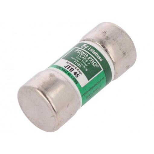 0JTD045.T; Fuse: fuse; time-lag; 45A; 600VAC; 300VDC; industrial; 27x60,3mm; LITTELFUSE