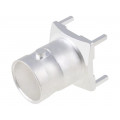 1-1337445-0; Socket; BNC; female; straight; 50Ω; THT; on PCBs; teflon; TE Connectivity